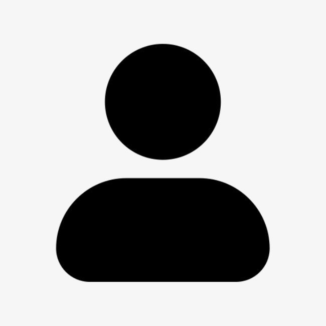 Silhouette of a person icon on white.