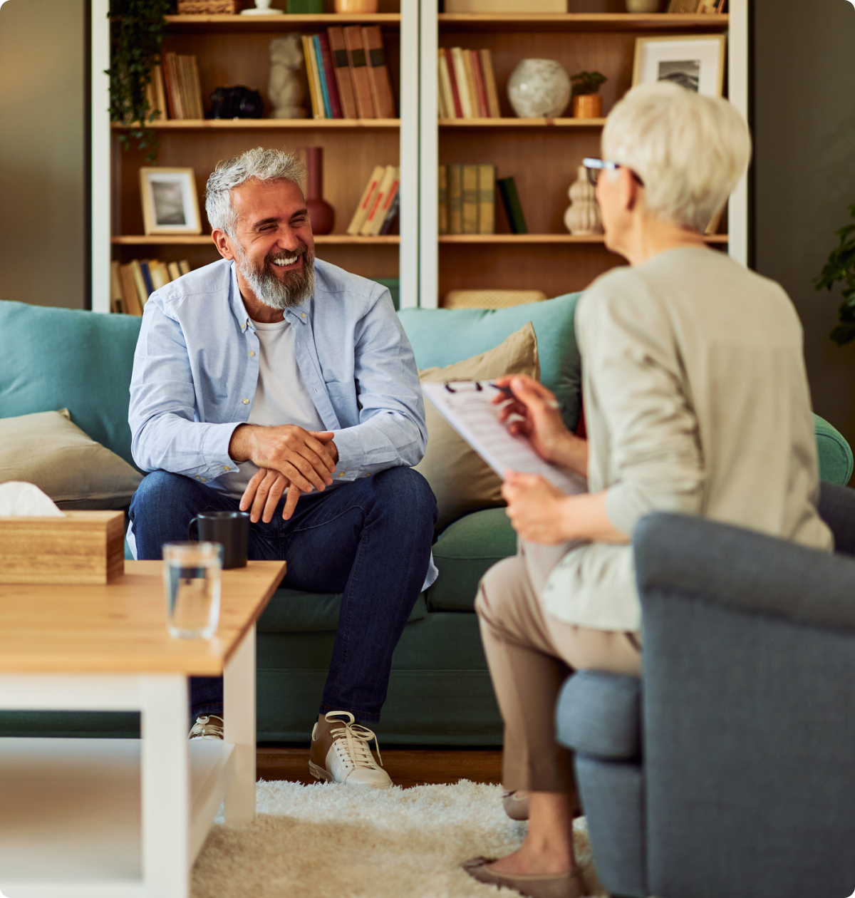 An individual receiving depression and anxiety therapy sessions in AZ.